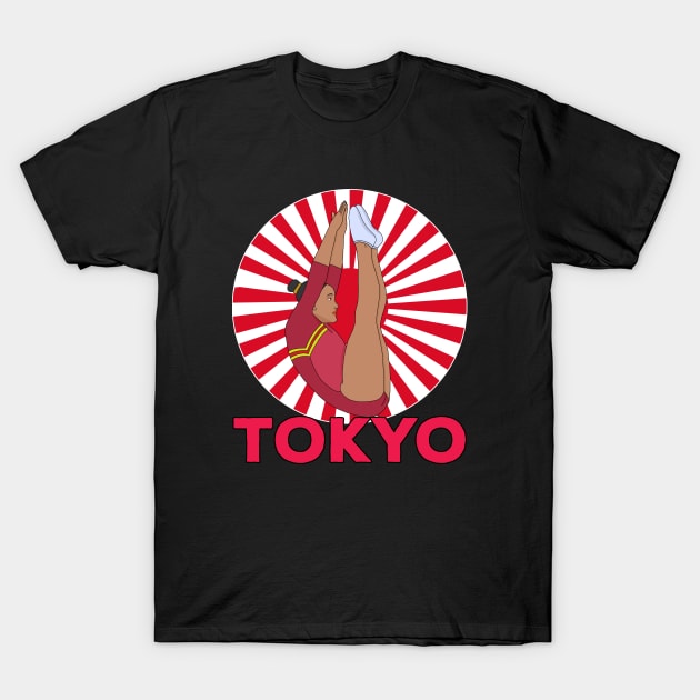 Tokyo Trampoline Gymnastics T-Shirt by DiegoCarvalho